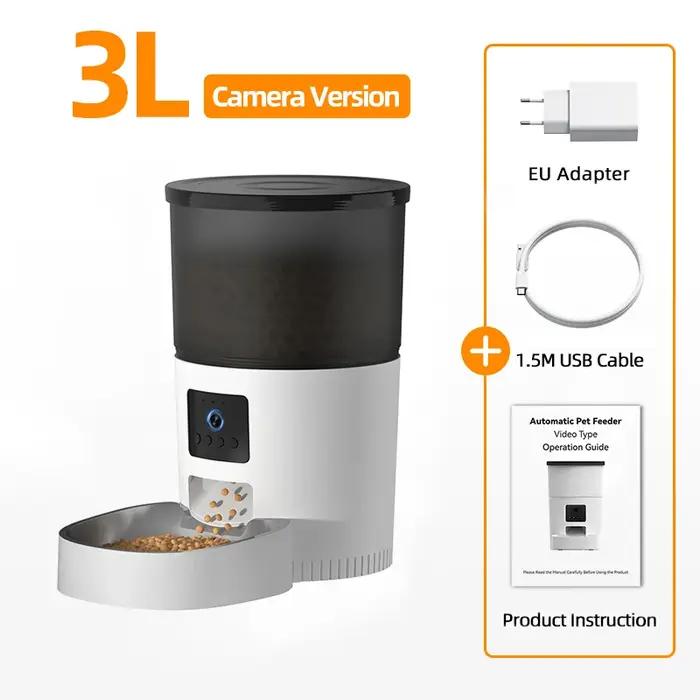 ROJECO 3L mangeoire automatique pour animaux de compagnie avec distributeur de nourriture pour chat intelligent Carmen pour chiens mangeoires rechargeables WIFI pour chats alimentation à distance