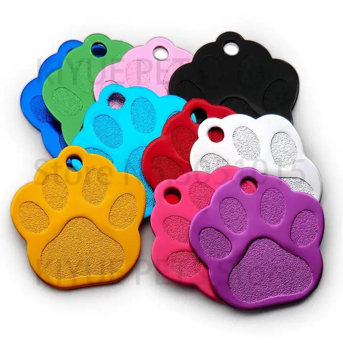 Étiquettes d'identification 3D en forme de PAW, 20 pièces, exquises et personnalisées pour chien de