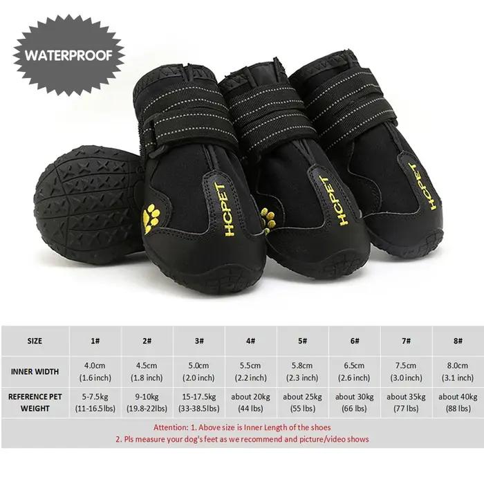 Chaussures imperméables pour chiens de taille moyenne et grande