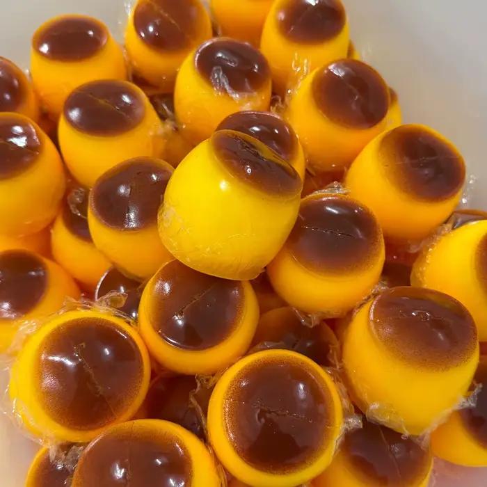 Jouet à presser anti-stress en forme de pudding au caramel, sonore et croustillant, fait main, non-rétractable, pour cadeau