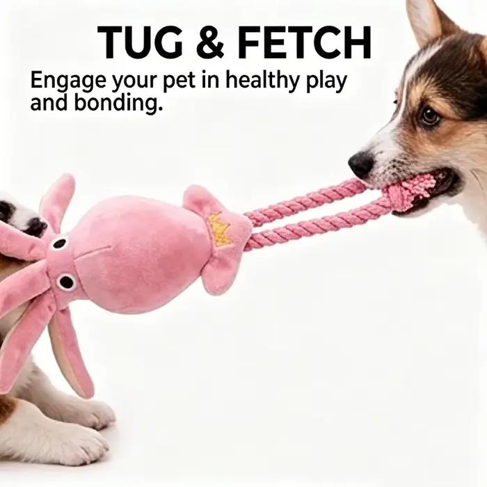 Jouet interactif pour chien en forme de pieuvre