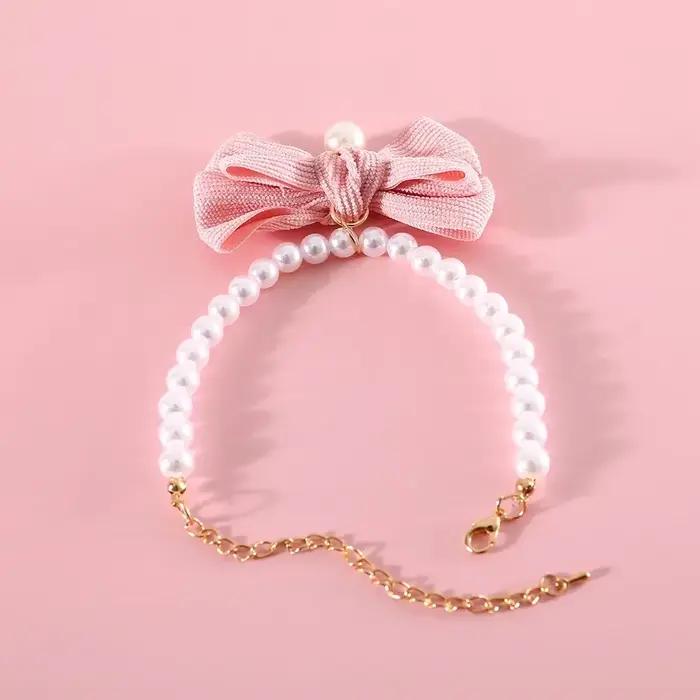 Collier de perles pour chien, bijoux pour petit chien, chiot, chat, collier de mariage, Chihuahua Yo