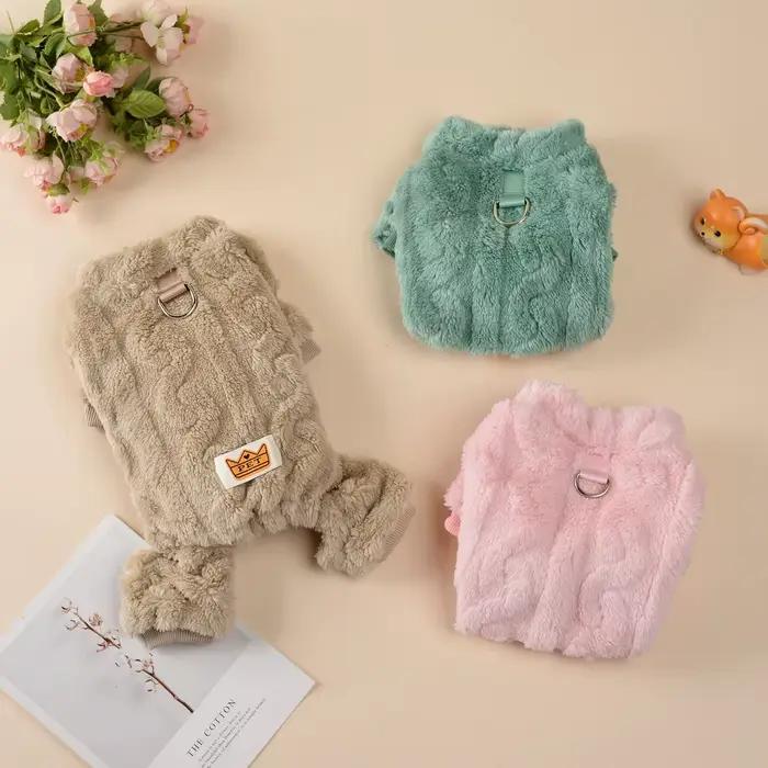 Combinaison confortable et douce pour animaux de compagnie, vêtements chauds avec élasticité, petit