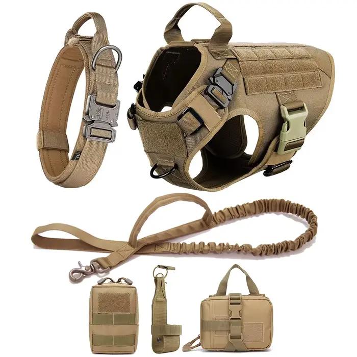 Grand collier pour chien, ensemble harnais et laisse pour chien, gilet pour animaux de compagnie, ha