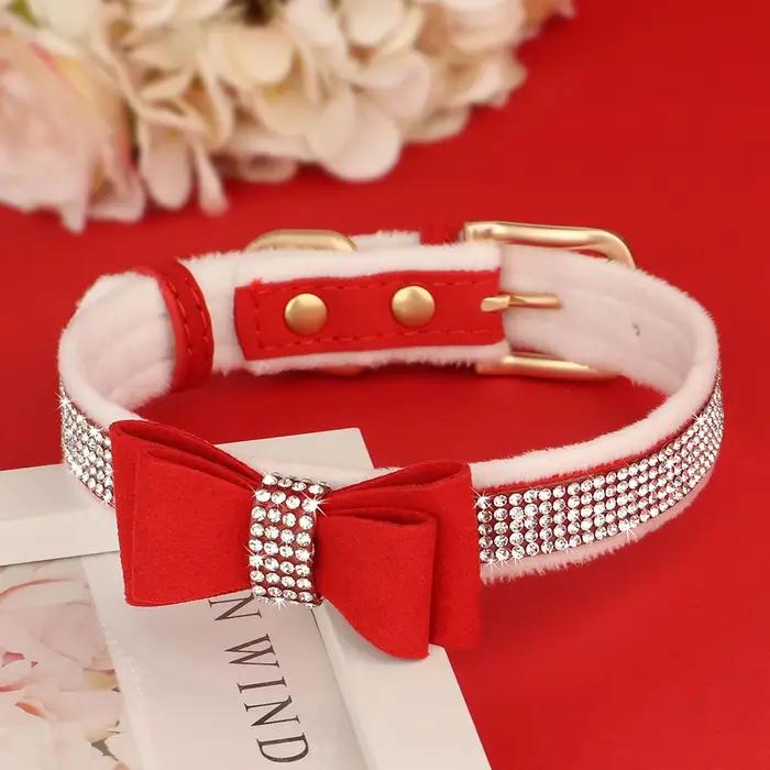 Collier pour chien avec nœud papillon mignon