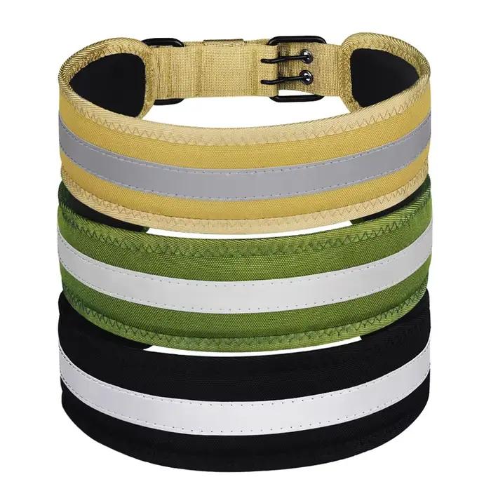 Collier pour chien réfléchissant de couleur unie