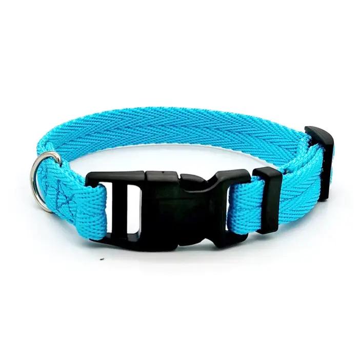 Collier pour chien de compagnie couleur unie colliers pour chiots chiens moyens rapidement désactivé