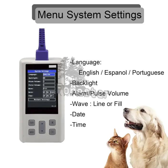 Moniteur portable d'oxymètre de pouls pour la fréquence cardiaque et la saturation en oxygène