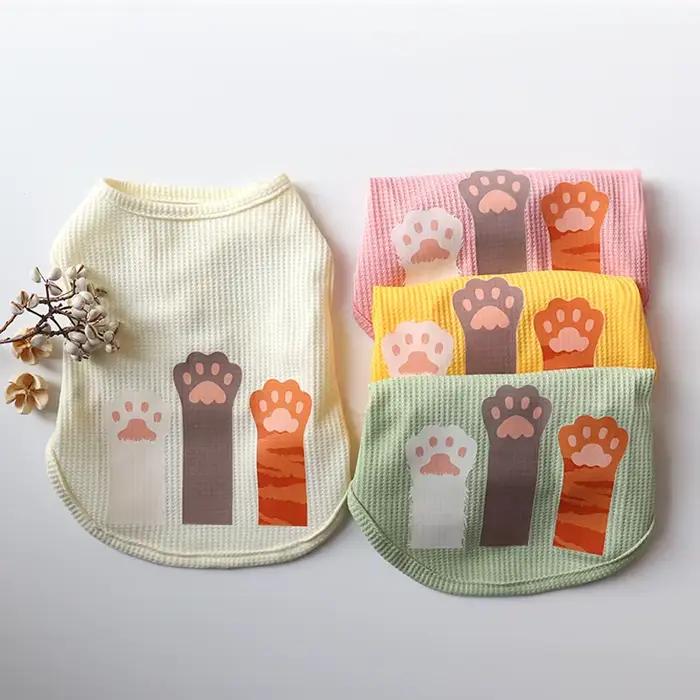 Haut en fibre précieuse pour chats et chiens, papier gaufré mignon et universel, empreinte de patte
