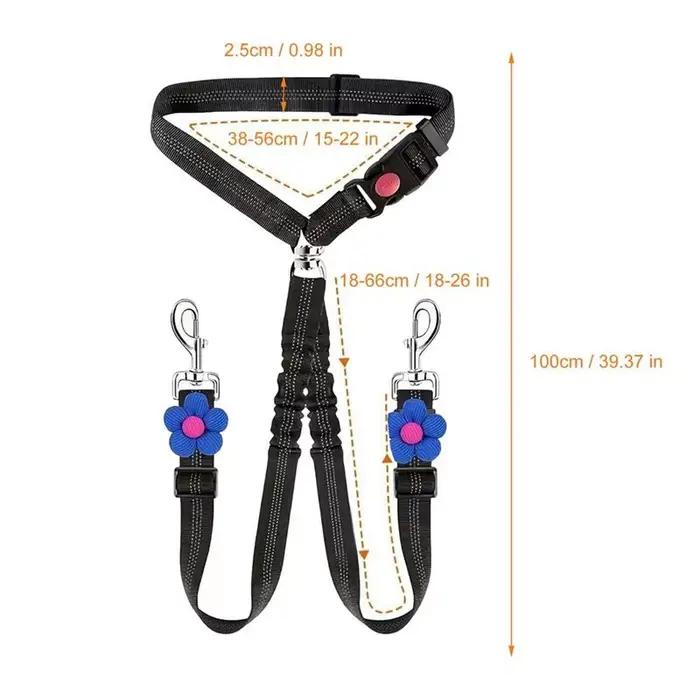 Harnais de sécurité double tête pour chien