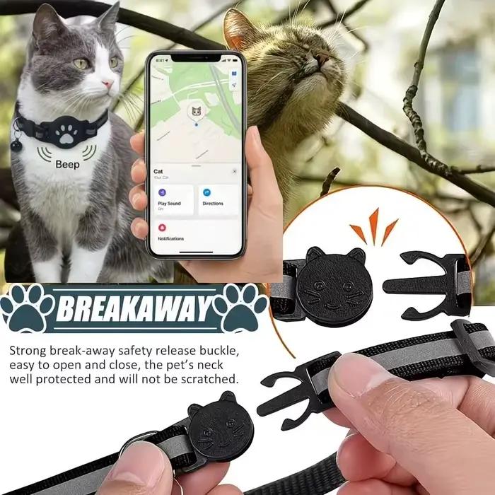 Ensemble de localisateurs GPS pour animaux de compagnie (chats et chiens), collier de suivi, accessoires pour animaux, compatible avec Apple Find My