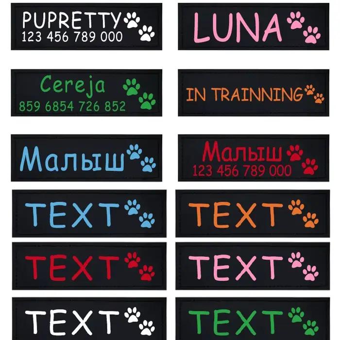 Étiquette personnalisée avec nom de chien, 6 couleurs, harnais pour animaux de compagnie, étiquettes