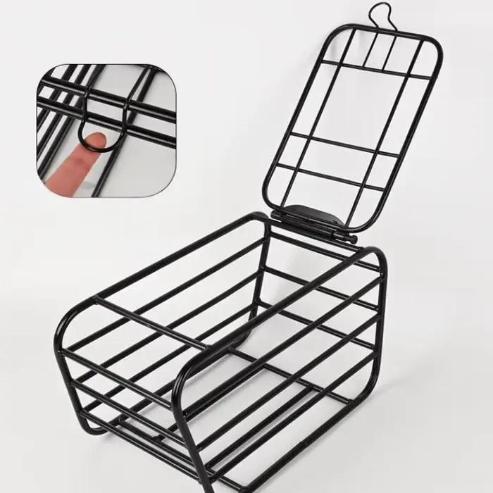 Panier de vélo 2-en-1 pour chien, pour porte-bagages arrière, panier de transport pour animaux de compagnie, convient aux chiens et chats de petite et moyenne taille jusqu'à 12 lb, pour les courses qu