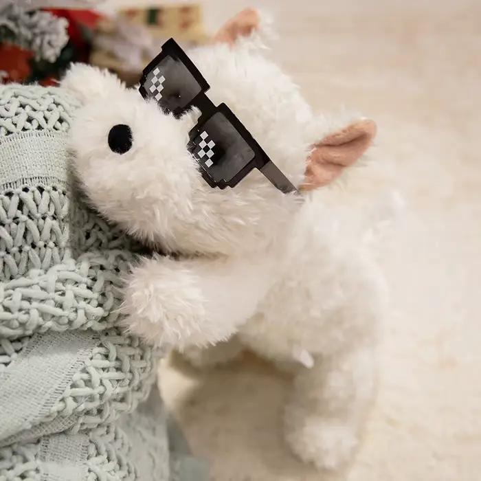 42 cm Kawaii cheveux moelleux West Highland chien blanc Terrier peluche doux chiot en peluche peluche réaliste Animal apaiser poupée oreiller