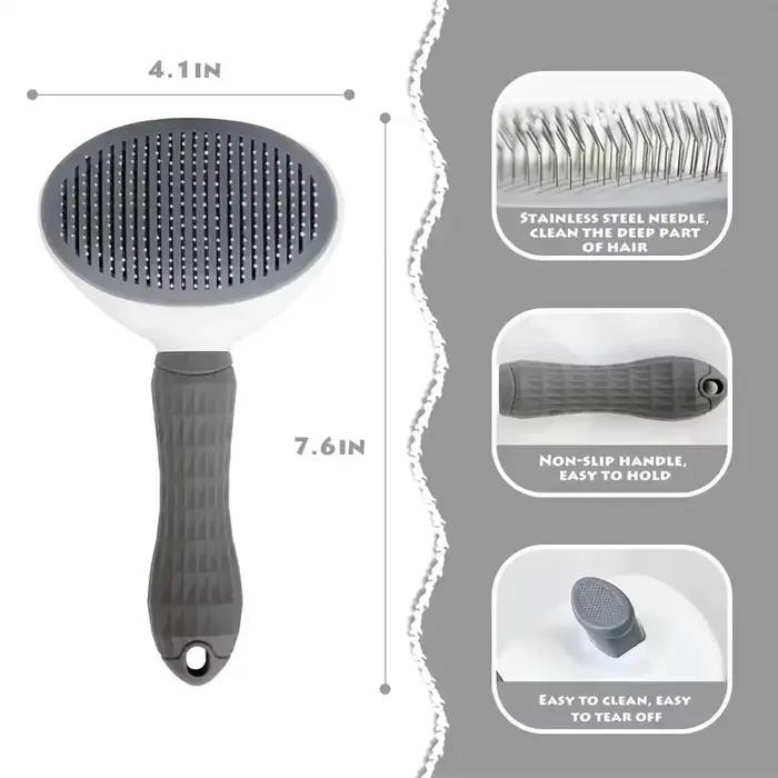 Brosse pour chien et chat, peigne autonettoyant pour enlever les poils d'animaux, outils de toiletta