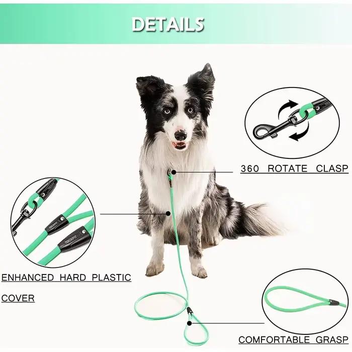 Laisse pour chien étanche entraînement rappel longs laisses pour animaux de compagnie en PVC 5FT 10 FT 20FT 30FT idéal pour l'entraînement au jeu de cour de plage
