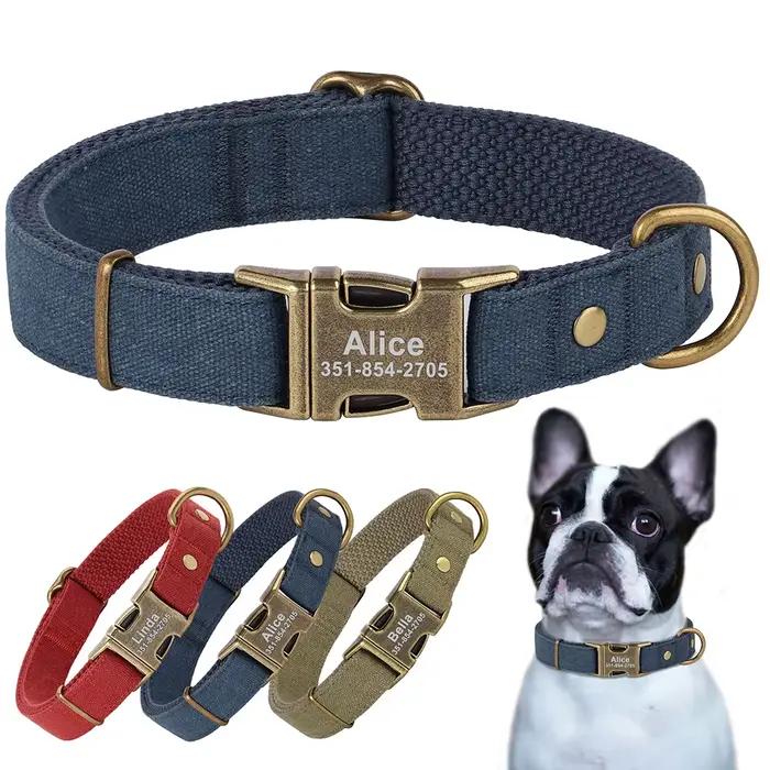 Collier de chien personnalisé colliers de chiens en nylon durables