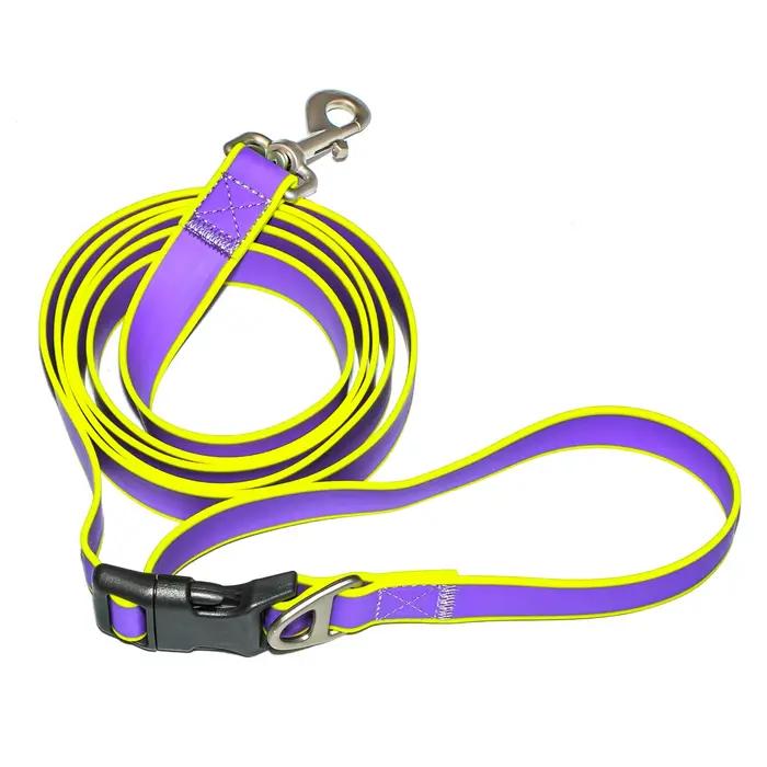 Laisse pour chien multifonctionnelle réglable en PVC, 2 m, imperméable, facile à nettoyer, laisse d'
