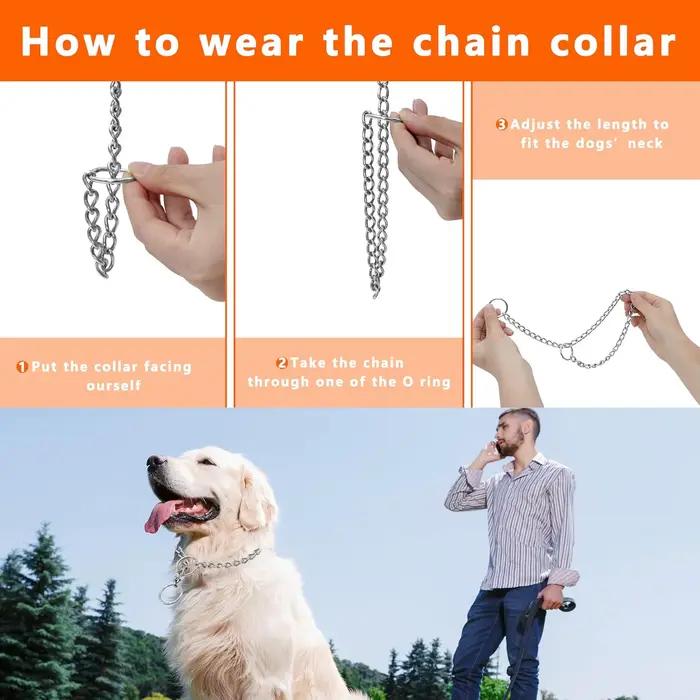 Collier de dressage sans soudure en acier inoxydable 304 pour chien