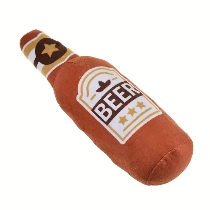 Jouet pour chien réaliste en forme de bouteille de bière