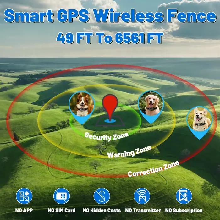 Collier de dressage intelligent GPS sans fil Orcleab pour chien