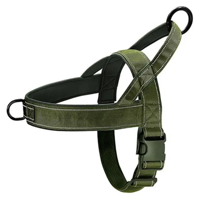 Harnais tactique anti-traction pour chien - Nylon 1000D réglable pour grands chiens