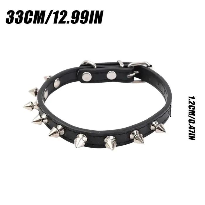 Collier pour chien en cuir clouté anti-morsure