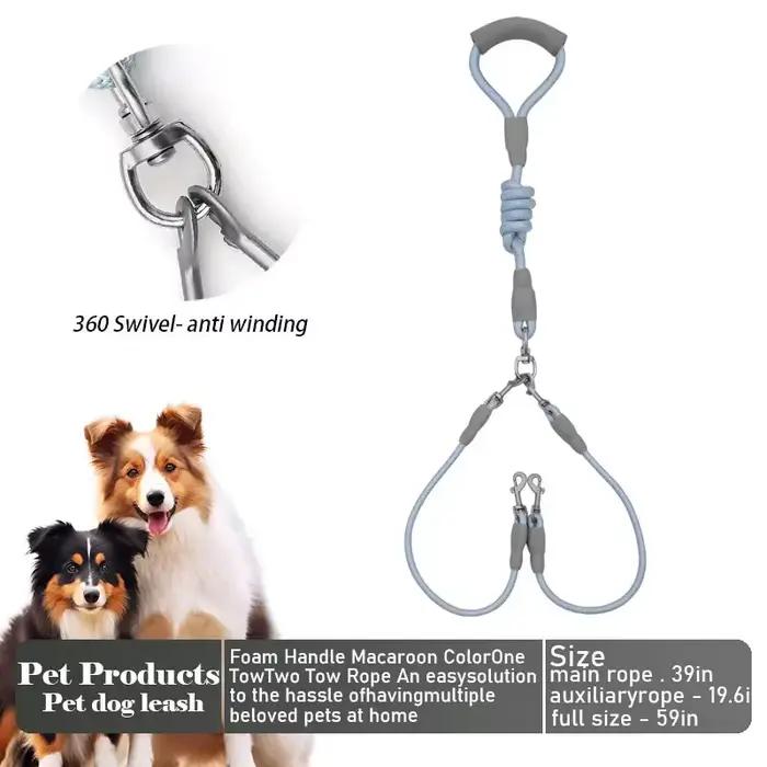 Double laisse détachable pour chien