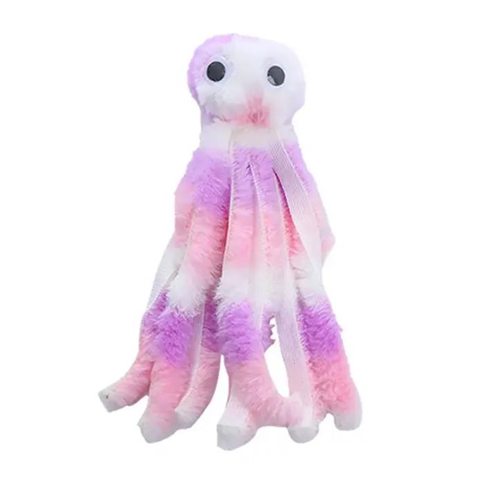 Jouets pour chat en forme de pieuvre mignons pour chatons et jeunes chats, jouets pour chat pour mâcher, jouets en peluche, fournitures pour animaux de compagnie