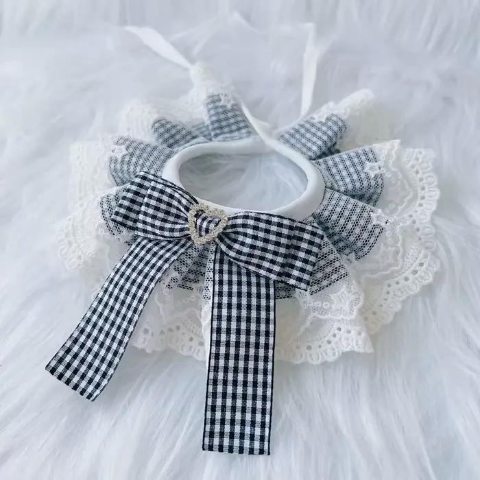 Plaid chien arc bavoirs collier dentelle écharpe lavable noeuds papillon foulard Bandanas chiot chat