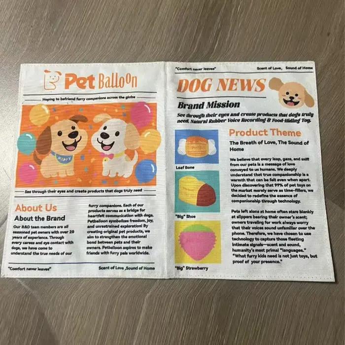 Jouet pour chien en forme de journal indestructible