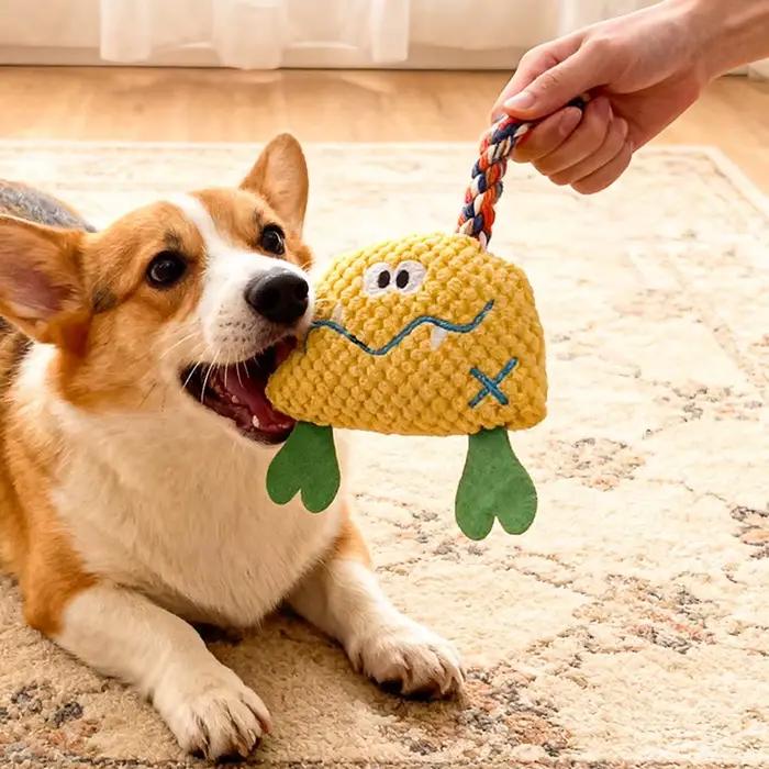 Jouet à mâcher pour chien en peluche interactif et amusant