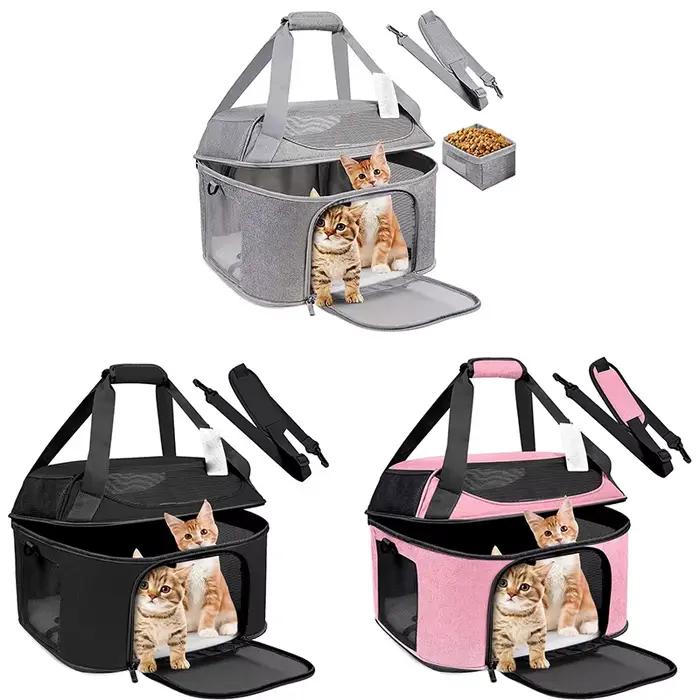 Sac à dos respirant pour chien, Portable et pliable, sac de Transport de voyage approuvé par la compagnie aérienne, pour petits chiens et chats sortants