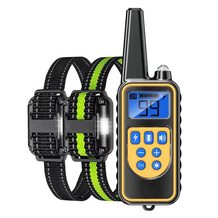 Collier de dressage pour chien avec télécommande, collier de choc étanche pour grands, moyens et pet