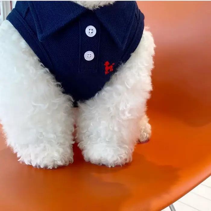 Vêtements pour chiens Schnauzer Chihuahua SARL, polo perforé, robe d'été, t-shirt rayé pour animaux