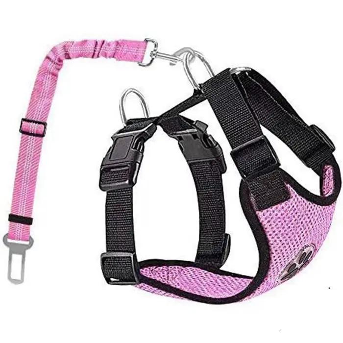 Ensemble de ceinture de sécurité pour harnais de voiture pour chien