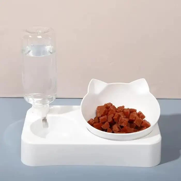 Gamelle à double usage pour animaux de compagnie, inclinaison pour protéger les vertèbres cervicales