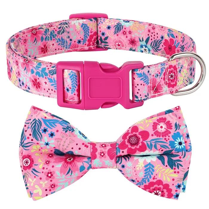 Collier de chien en Nylon imprimé Floral