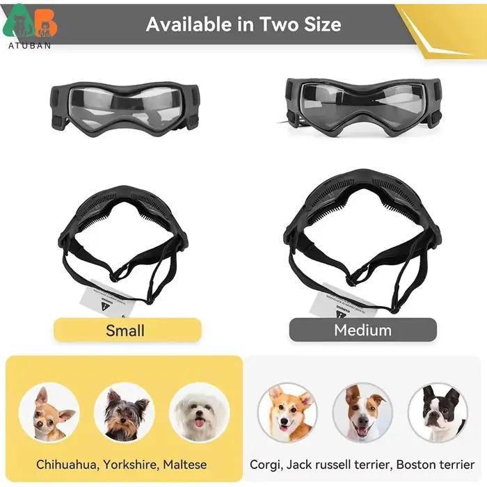 ATUBAN Lunettes pour chien de petite race, lunettes de soleil pour chien de petite race Lunettes de