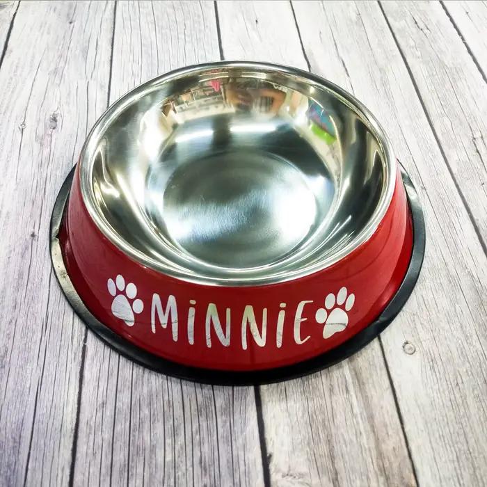 Bol personnalisé en acier inoxydable pour chien