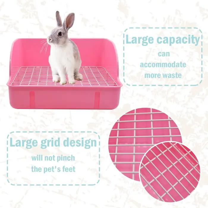 Bac à litière d'angle pour lapin, entraîneur de toilettes Durable pour furet, Hamster, cochon d'inde, petits animaux, fournitures pour animaux de compagnie, pot pour animaux
