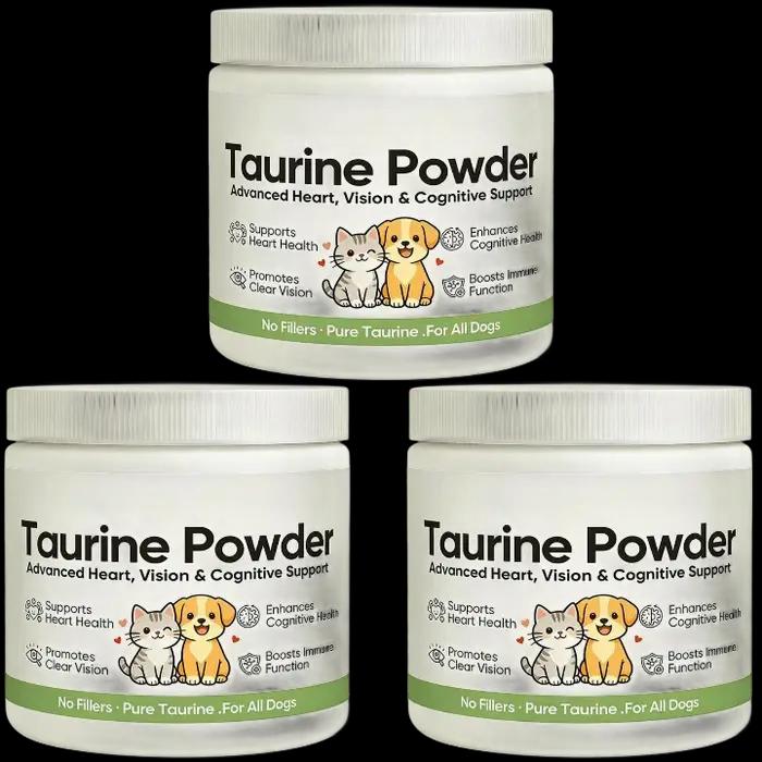 1/2/3 pièces 200g Poudre de Taurine Paw VitaTtaurine – Complément pour Chiens et Chats – Soutient la Santé Cardiaque et la Vision – Bien-être Quotidien