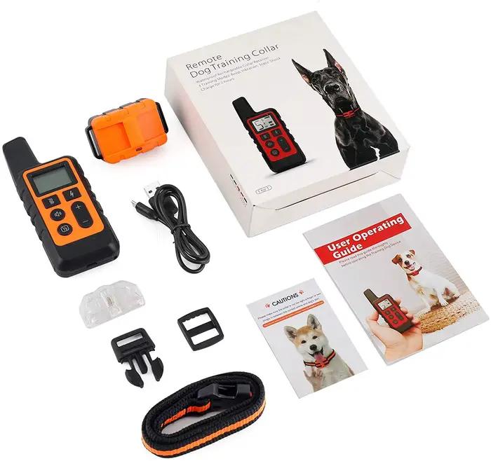 Collier de dressage pour chien colliers de choc rechargeables imperméables
