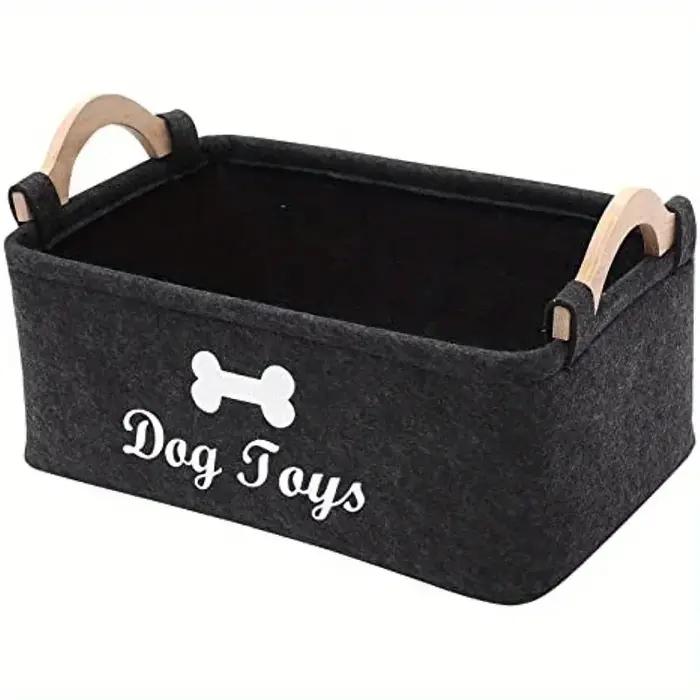 Boîte à jouets en feutre pour animaux de compagnie