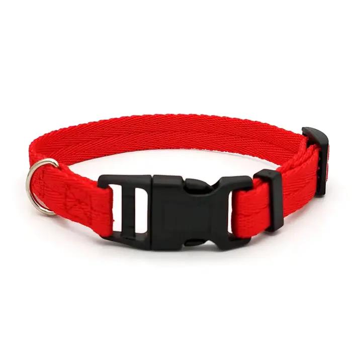 Collier pour chien de compagnie couleur unie colliers pour chiots chiens moyens rapidement désactivé