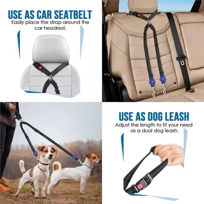 Harnais de sécurité double tête pour chien