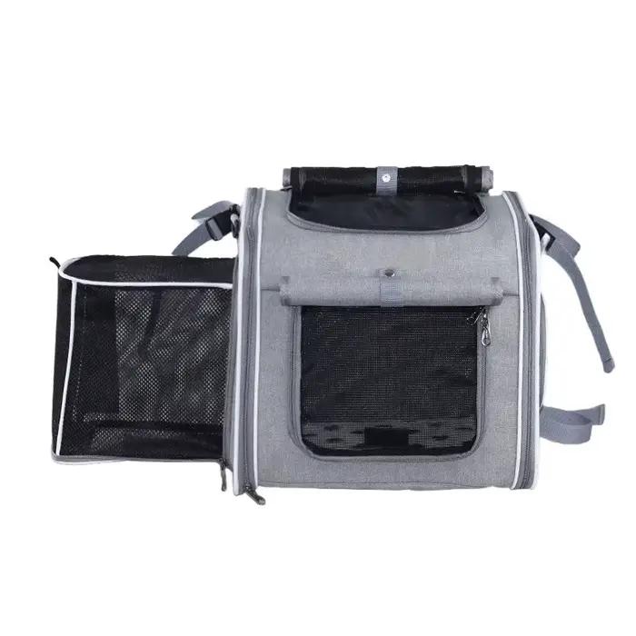 Panier de vélo pour chien ou chat, sac à dos extensible pour animaux de compagnie à parois souples a