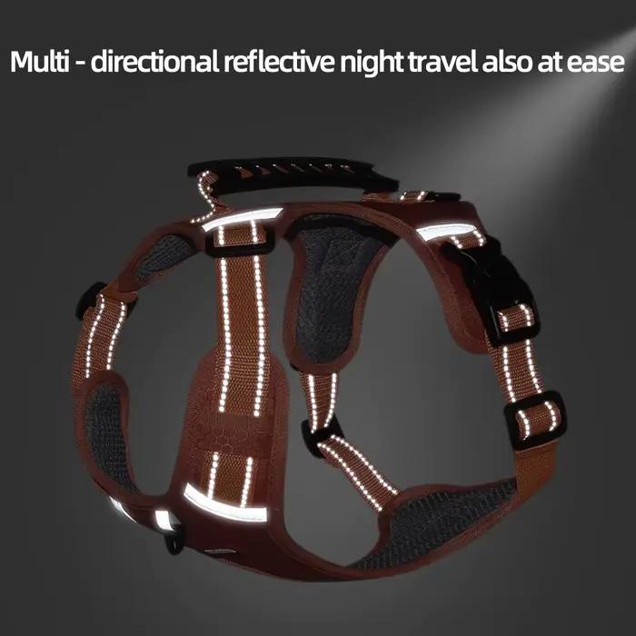 HarNISSAN-Collier pour chien Labrador moyen et grand, fournitures pour animaux de compagnie en tissu