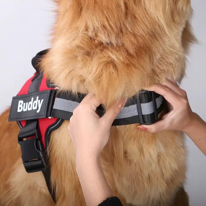 Gilet harnais pour chien respirant et réfléchissant personnalisé, harnais réglable pour animaux de c