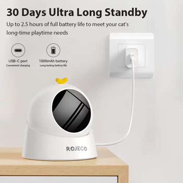 ROJECO jouet automatique pour animaux de compagnie interactif réglable électrique chat Laser